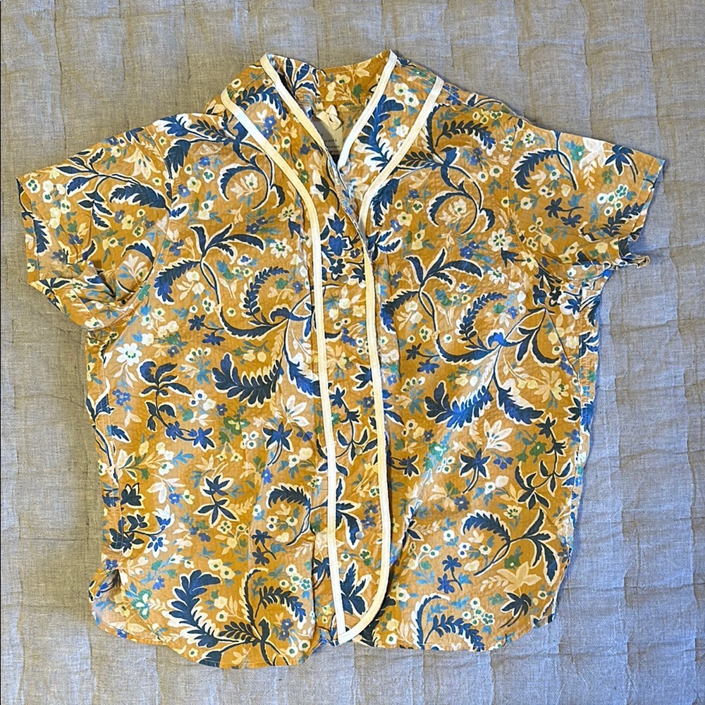 Floral Button-Up Baseball vibe W’MENSWEAR